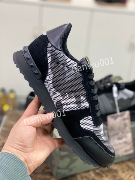 

2023 casual shoes men women calfskin shoes vintage suede sneakers trainer platform lace leisure shoe, Black
