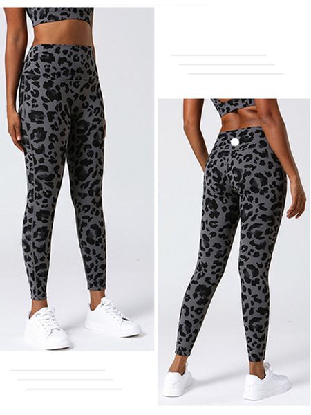 

ll yoga suit plush align leggings leopard print high waist multiple for seamless running cyclin pants 5 colors ll706