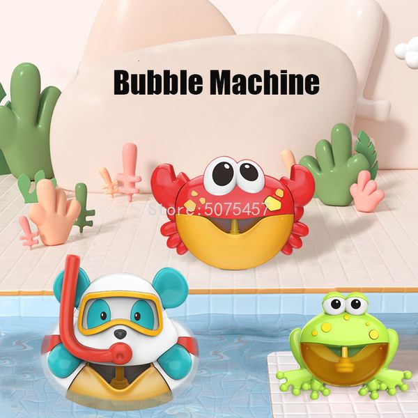 

bath toys baby bath toys bubble machine crab bear duck music kids bath toy bathtub soap automatic bubble maker baby bathroom toys for kid 23