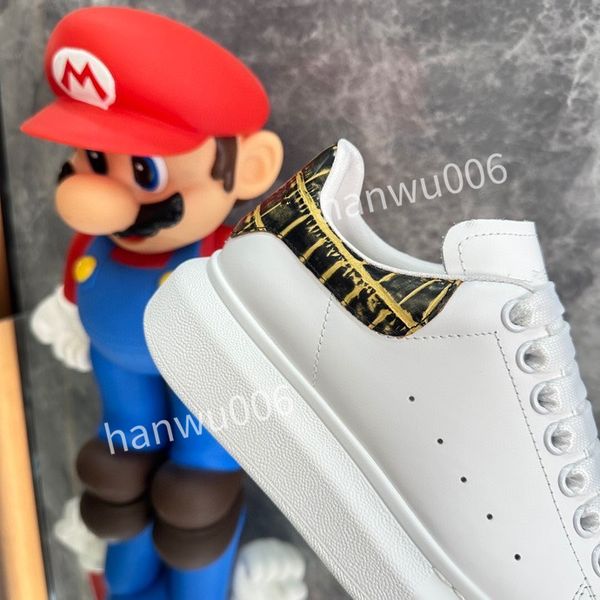 

2023new women designer sneakers mens shoes print check trainer platform trainers striped sneaker suede shoes, Black