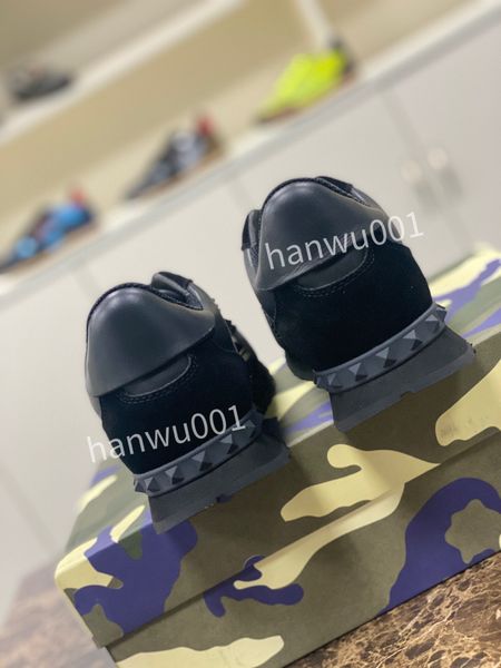 

2023 new classic men's sneaker casual shoes canvas leather luxury sneakers for man designer trainer shoe, Black