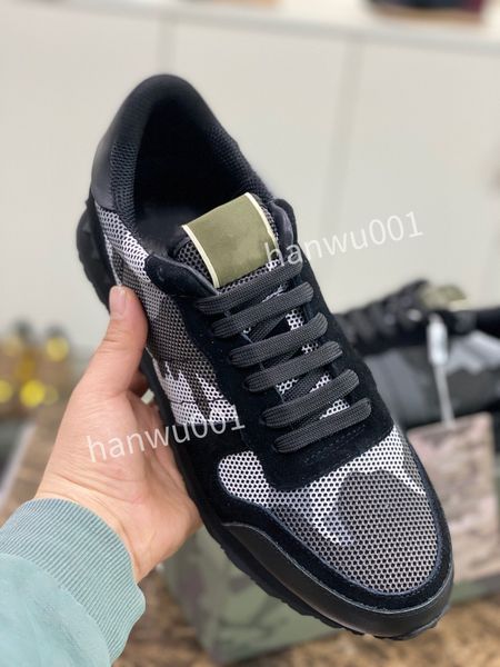 

casual shoes men women calfskin shoes vintage suede sneakers trainer platform lace leisure shoe, Black