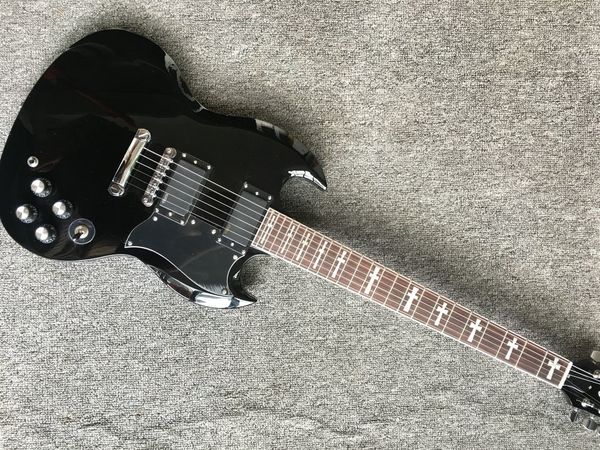 

promotion tony lommi sg black electric guitar, active pickup chrome hardware in stock