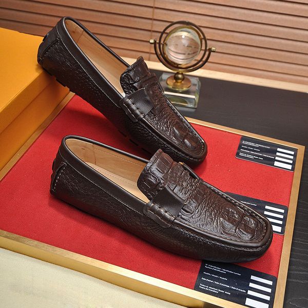 

fashion mens casual driving shoes designer dress pea wedding shoes classic loafers comfortable driving shoes sneakers classic man shoes with, Black