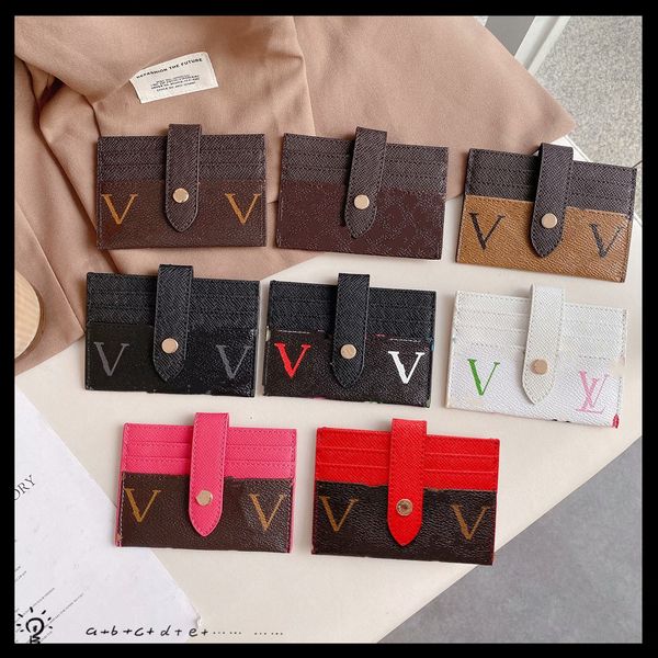 

luxury designer bag card holder wallet short case purse quality pouch quilted genuine leather womens men purses mens key ring capital one cr, Red;black