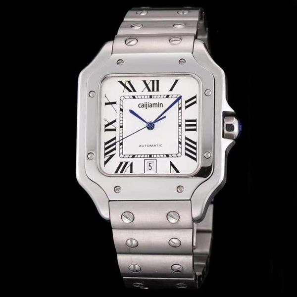 

caijiamin-2021 mens watches full stainless steel strap automatic rose gold watch luminous wristwatch mens watches spor3183, Slivery;brown