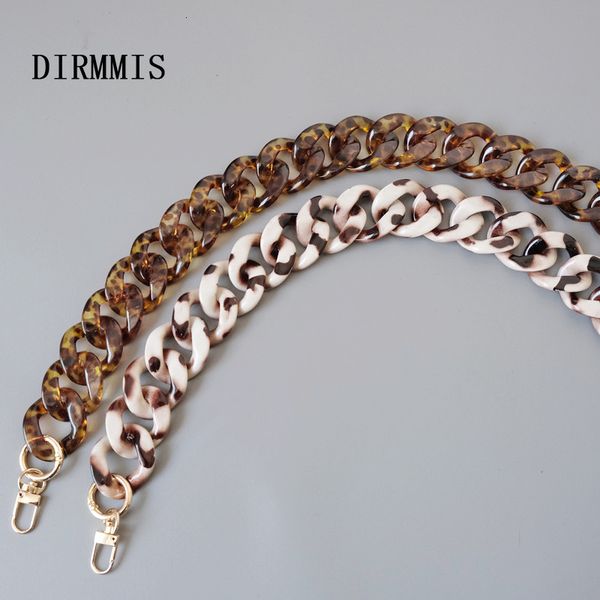 

bag parts accessories fashion women's handbag accessories beige leopard acrylic resin chain luxury amber belt women's shoulder cut, Black