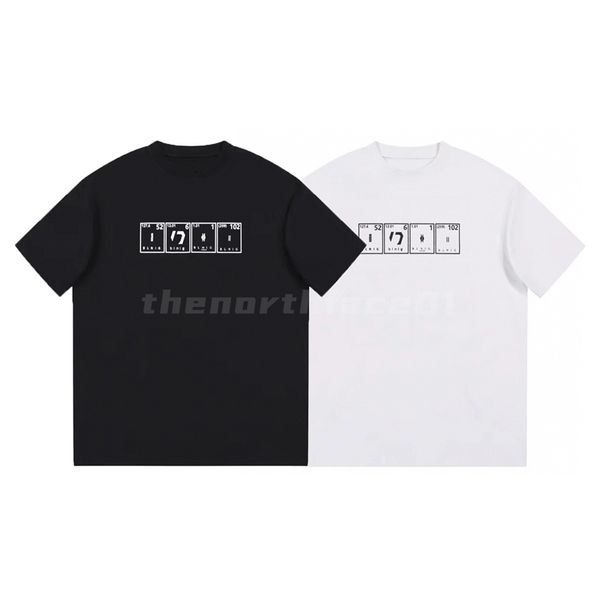 

mens t shirts design letter print short sleeve high street breathable t-shirt casual fashion couple black white, White;black