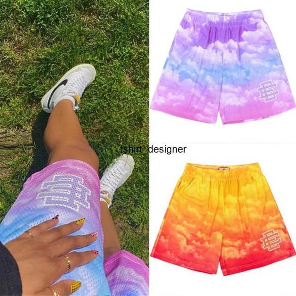 

eric emanuel ee basic short newyork city skyline men's casual shorts fitness sports pants summer gym workout mesh basketball beach foot, White;black