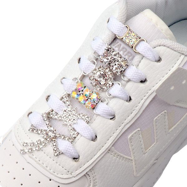 

shoe parts accessories diamond af1 shoes decorative shoes metal buckle charm luxury shoes accessories metal lace lock sports shoes 1 pair 23, White;pink