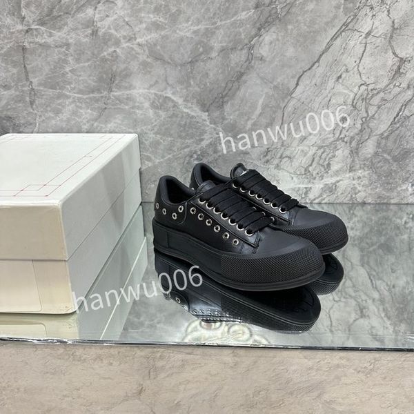 

2023designer casual shoes womens leather lace-up sneaker fashion lady flat designer running trainers letters woman shoe platform men gym sne, Black