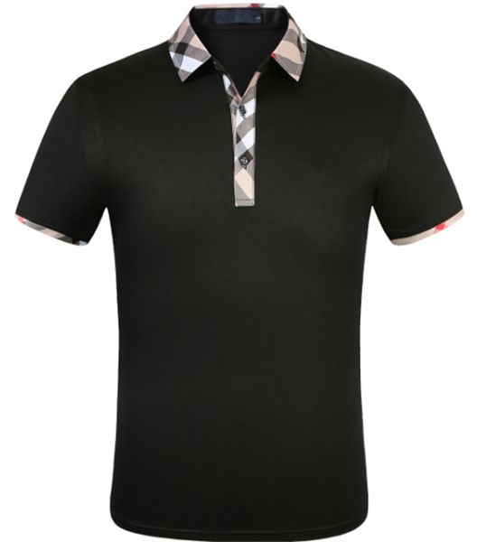 

men's polos new summer casual short sleeve polo, White;black