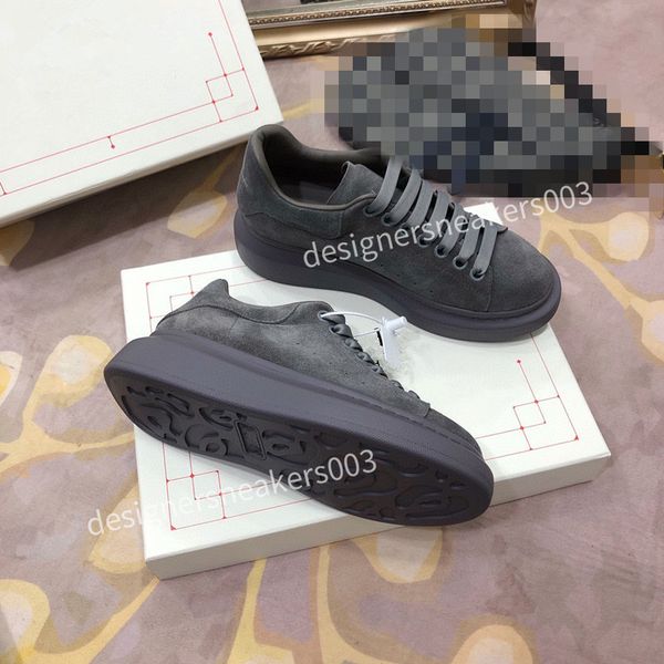 

2023new designer white black shoes classic suede leather women womens flats platform oversized sneaker men mens espadrille flat sole sneaker