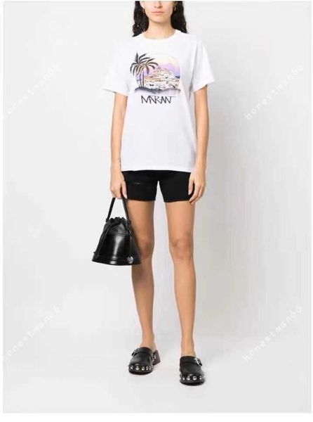 

2023ss isabel marant women designer classic t shirts new is fashion graphic print tee casual pullover women loose short sleeve t-shirt polo, White