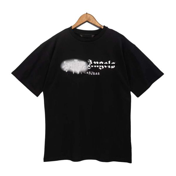 

men's t-shirts palm angel shirtdesigner of luxury t-shirt brand t shirt clothing spray letter short sleeve spring summer tide men women, White;black