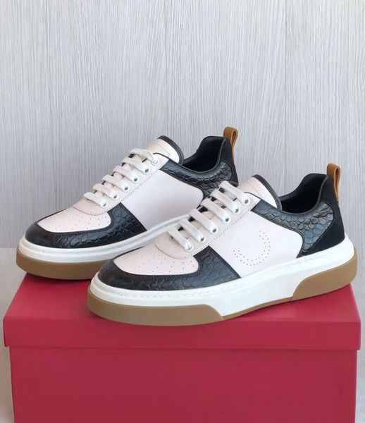 

brand gancini men sneakers shoes men suede grained calfskin leather trainers discount comfort platform skateboard walking eu38-46, Black