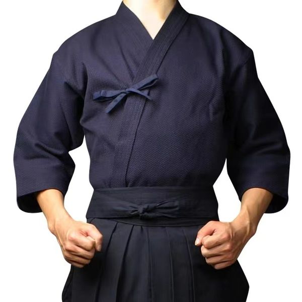

martial arts sets japan kendo aikido hapkido clothing sportswear hakama for men traditional 100 cotton 230331, Black;red