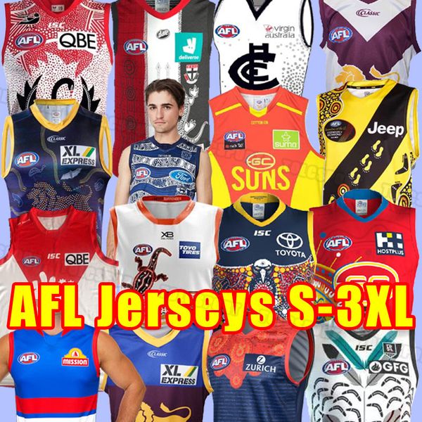 

22/23 afl st kilda jersey brisbane lions fremantle dockers tank gold coast suns hawthorn hawks vest rules shirts port adelaide crows karnten, Black;gray