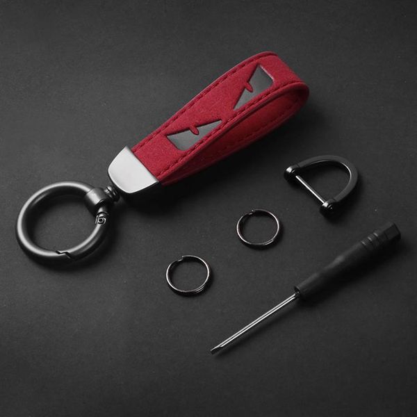 

keychains key buckle new handmade keychain leather stylish key buckle 3 colors optional308m, Silver