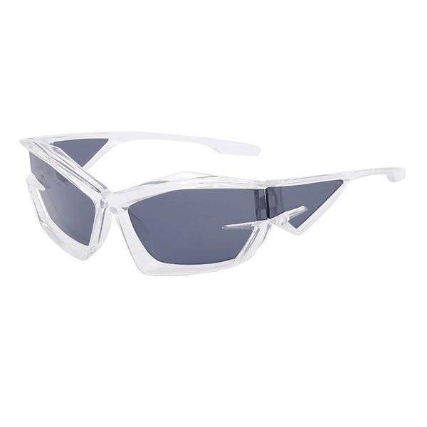 

designer sun glasses cool sunglasses irregular lens sunglasses trendy fashion womens brand glasses uv400 lens outdoor cycling fashion eyewea, White;black
