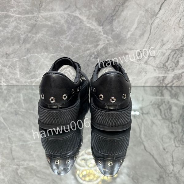 

new designer casual shoes womens leather lace-up sneaker fashion lady flat designer running trainers letters woman shoe platform men gym sne, Black