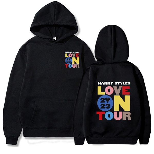 

mens hoodies sweatshirts love on tour long sleeve 230330, Black
