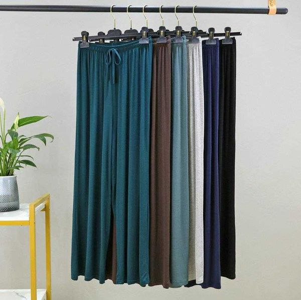 

modal cotton wide leg pants womens high waist drooping spring and summer trousers, Black;white