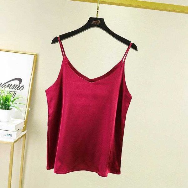 

satin surface undershirt camisole female online influencer sleeveless suit, White