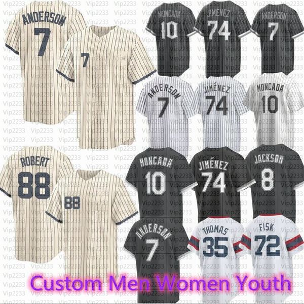 

tim anderson baseball jersey eloy jimenez luis robert yoan moncada bo jackson lucas giolito yermin mercede keuchel thomas, Blue;black