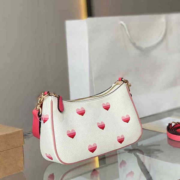 

evening bags shoulder bag handbag designer woman underarm bags crossbody fashion women hobo mahjong bag cute heart pattern 2 straps 220902