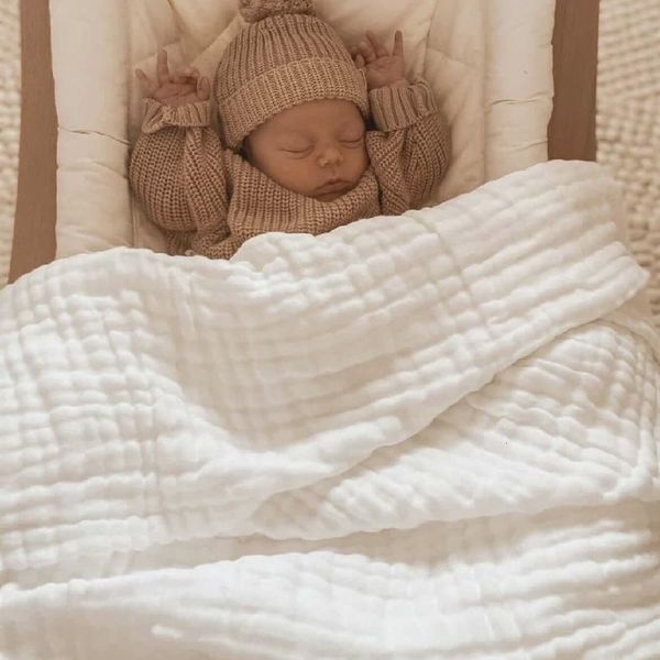 

blankets swaddling 6 layers muslin swaddle baby born wrap bedding quilt bath towel 230331