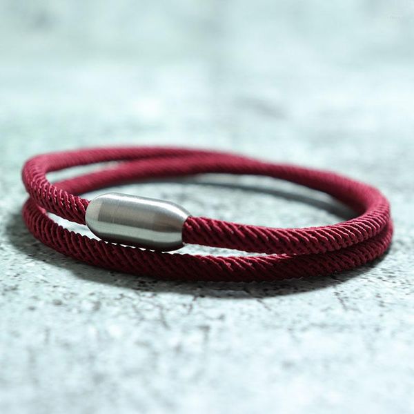 

designer bracelet charm bracelets minimalist double milan rope men women creative magnet braslet accessories yoga meditation braclet red pul, Black