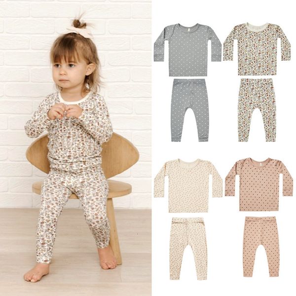 

pajamas baby boys girls toddler soft and comfortable modular pajama set long sleeve tights 230331, Blue;red