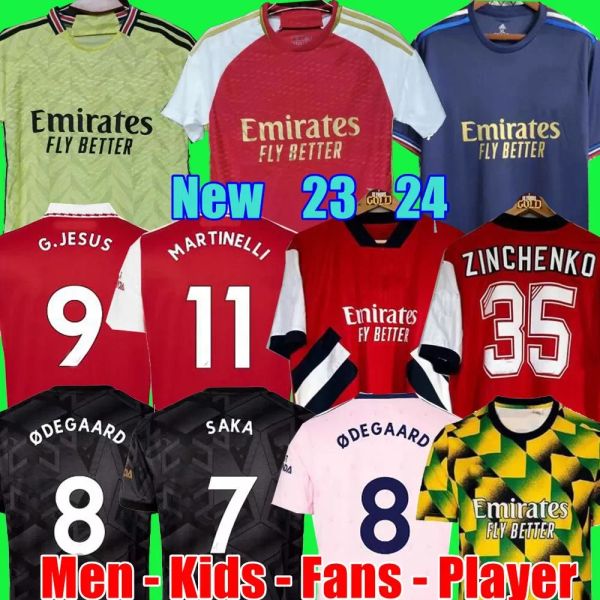 

22 23 24 smith rowe saka soccer jerseys fans player martinelli 2022 2023 football shirt men kids kit odegaard nketiah g.jesus fabio vieira z, Black;yellow