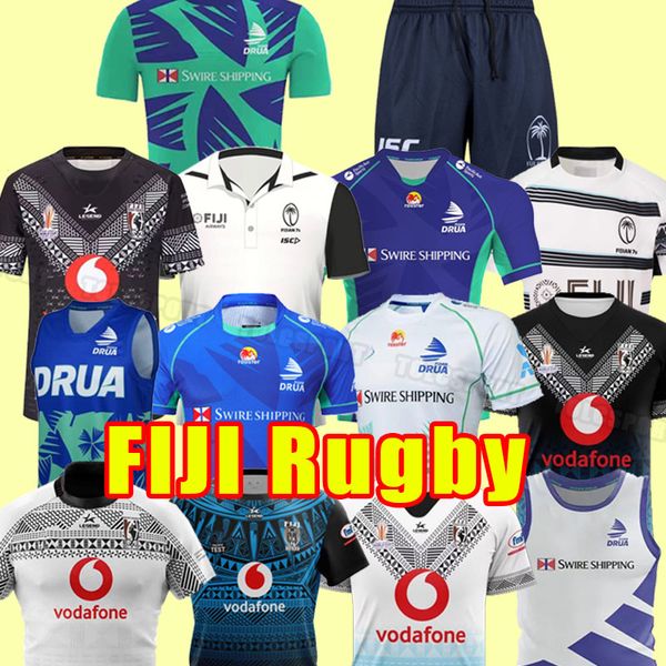 

fiji 2022 2023 21 22 23 rugby jerseys fijian drua penrith wallaroo rugby home away training league men shirt s-5xl 2021 sevens vest pants, Black;gray