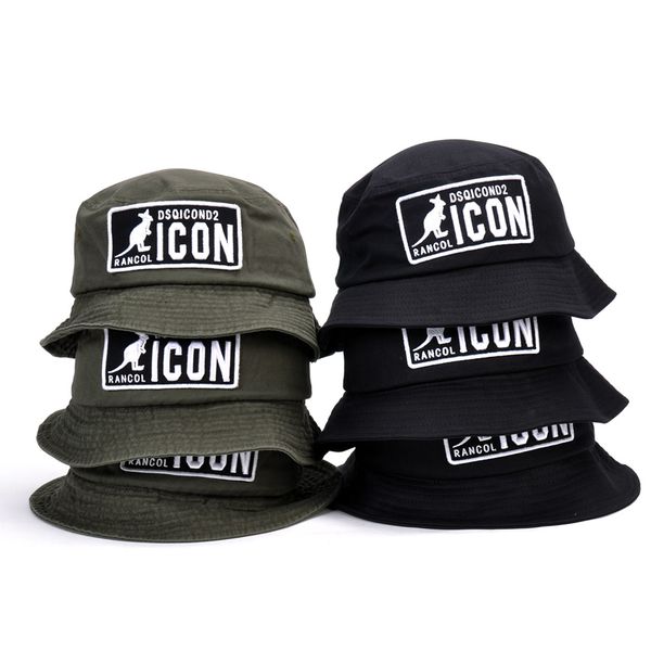 

dsq icond2 casual fashion trend fisherman hat simple classic letter print couple sports hat dsq icon street fashion hat, Blue;gray