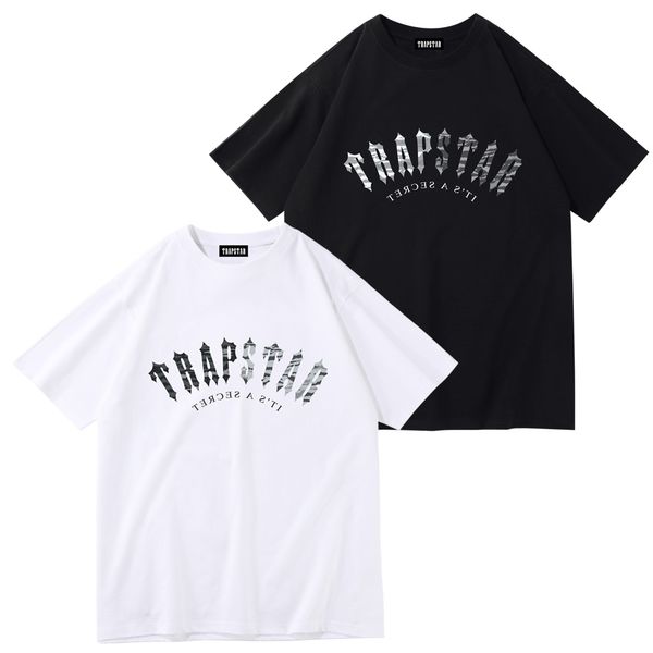

tr apstar new plain t shirts men and women o-neck cotton tee printed casual short sleeve classic fashion trend for cotton pullover short sle, White;black