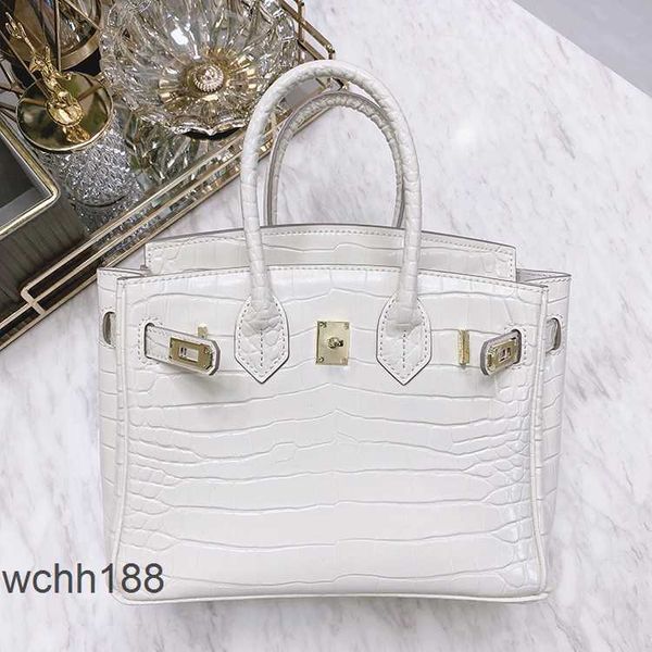 

luxury burkin bag 2023 cowhide birkins bags handbag leather large capacity crocodile women fashion designer pattern wwho