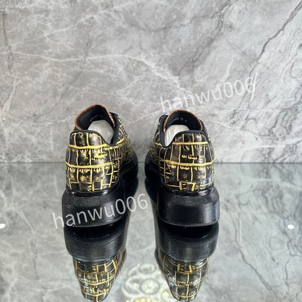 

new designer sneakers men shoes print check trainer platform trainers striped sneaker suede shoes2023, Black