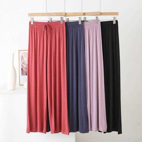 

modal cotton straight wide leg pants womens high waist summer korean style loose, Black;white