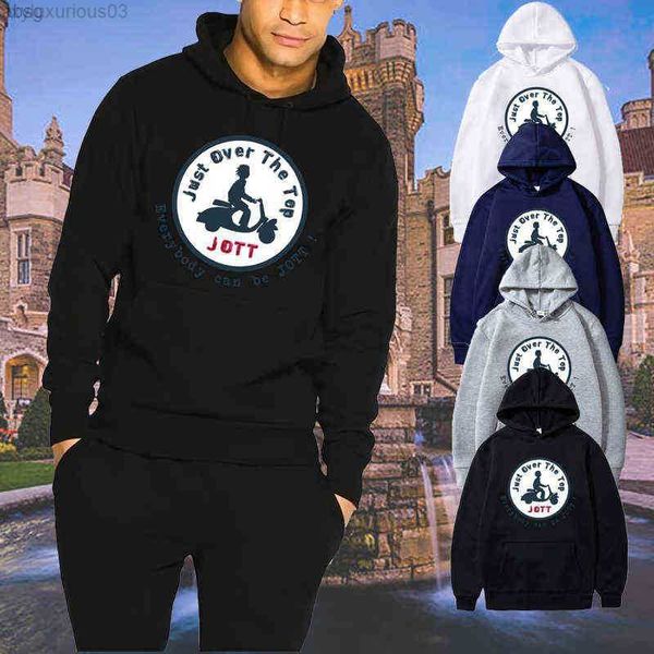 

hoodie 2023 men autumn and winter jott just over the print man design streetwear warm hooded with pocket, Black