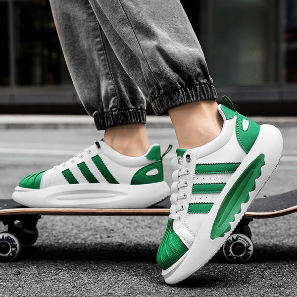 

2023 men women running shoes shell toe white green black brown mens trainers outdoor sneakers size 39-44 color12