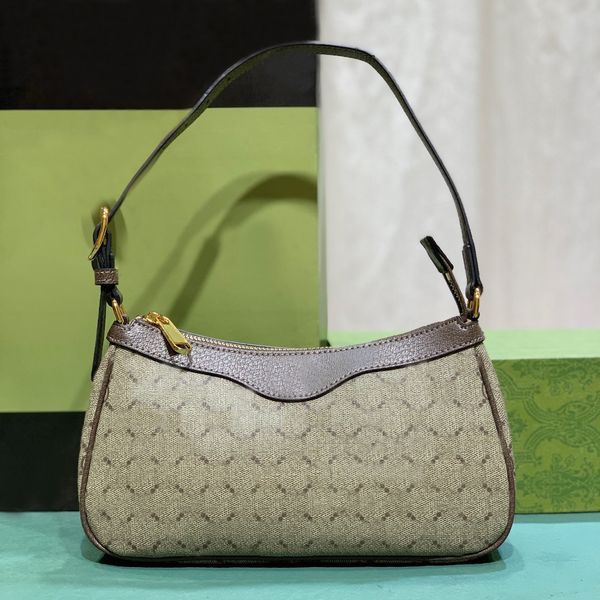 

designer bag canvas hobo tote small shoulder handbag gold double letter logo adjustable strap