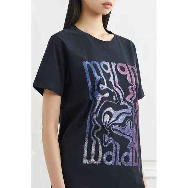 

2023ss isabel marant women designer classic t shirts new is print letter fashion casual t-shirt pullover women short sleeve tees round neck, White