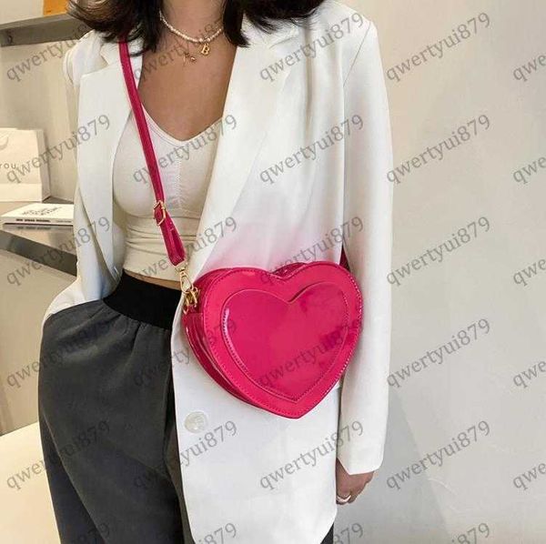 

shoulder bags shoulder bags summer women's transparent jelly bag candy color ladies crossbody fashion chain heart-shaped female messeng