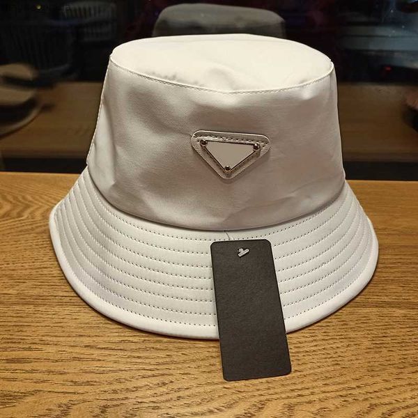 

womens mens bucket hat snapback designer hats sun prevent outdoor fishing baseball casquette luxury triangle black white pink fashion cap, Blue;gray