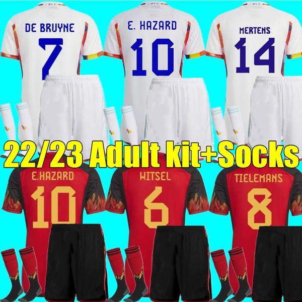 

new 2022 belgium soccer jersey fans player version courtois hazard lukaku tielemans 22 23 michy batshuayi kevin de bruyne kompany men women, Black