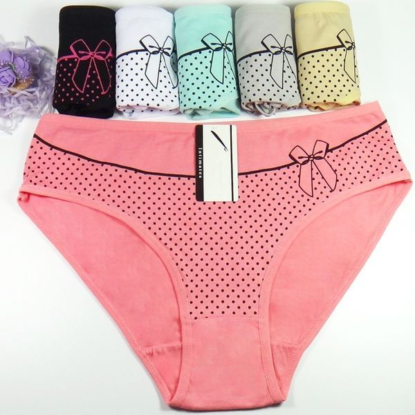 

women's panties 2xl 3xl 4xl 6pcs women's cotton shirt low fashion printed underwear women's underwear 230331, Black;pink