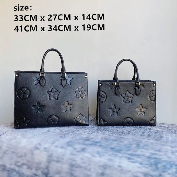 

2022 shopping bag women leather luxurys designer handbag female messenger handbags purse m45039 m44576 onthego tote bag