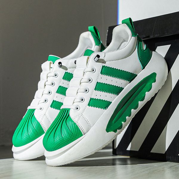 

2023 men women running shoes shell toe white green black brown mens trainers outdoor sneakers size 39-44 color28
